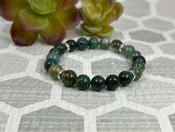 Green Agate Crystal Bracelet Handmade