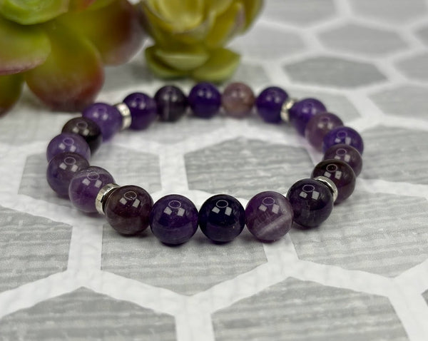 Amethyst Crystal Bracelet Handmade