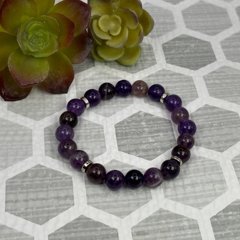 Amethyst Crystal Bracelet Handmade Top