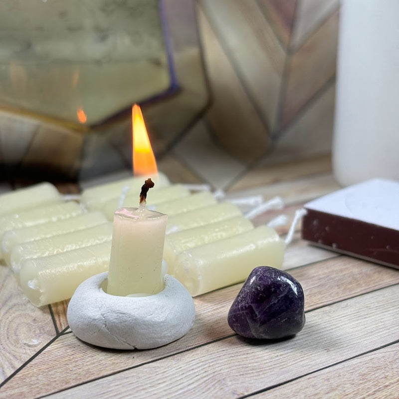 15-Minute Candle Meditation with Amethyst Lit