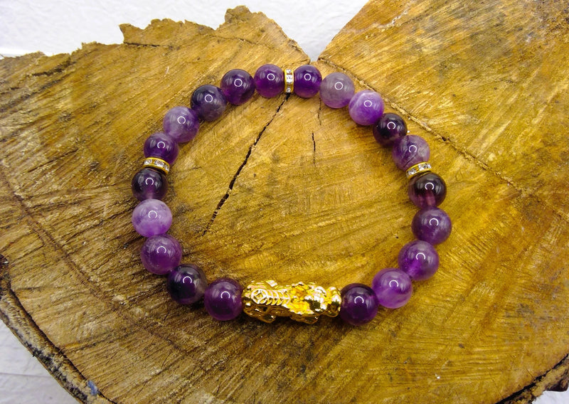 Amethyst Pixiu Bracelet Zoom