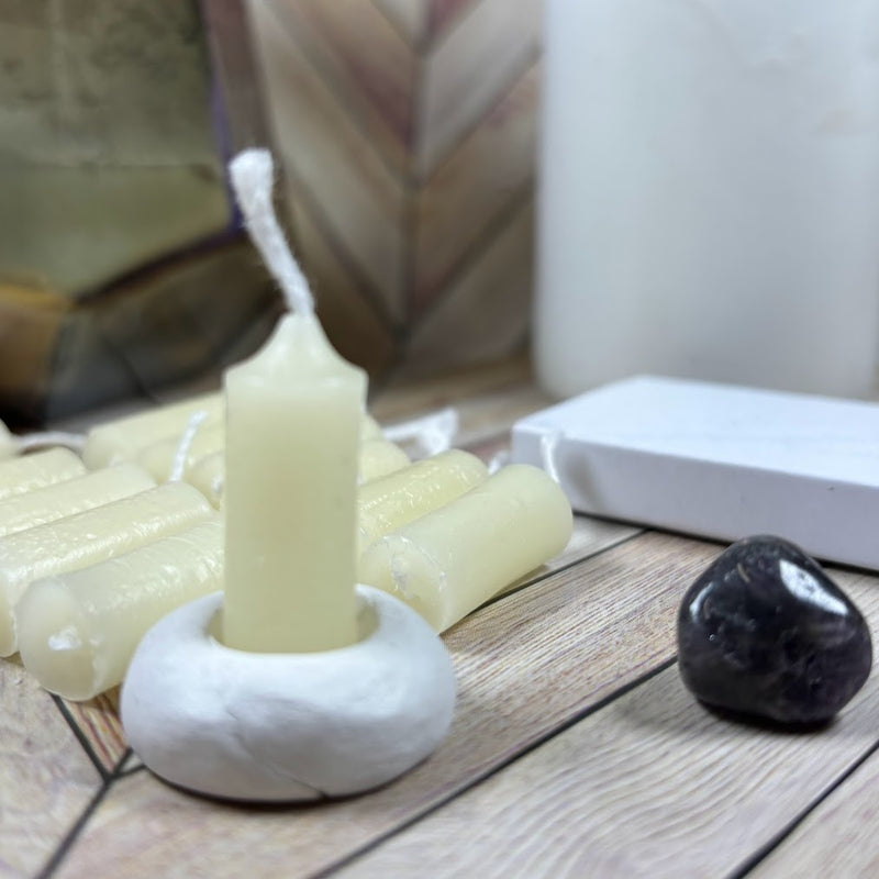 15-Minute Candle Meditation with Amethyst Unlit