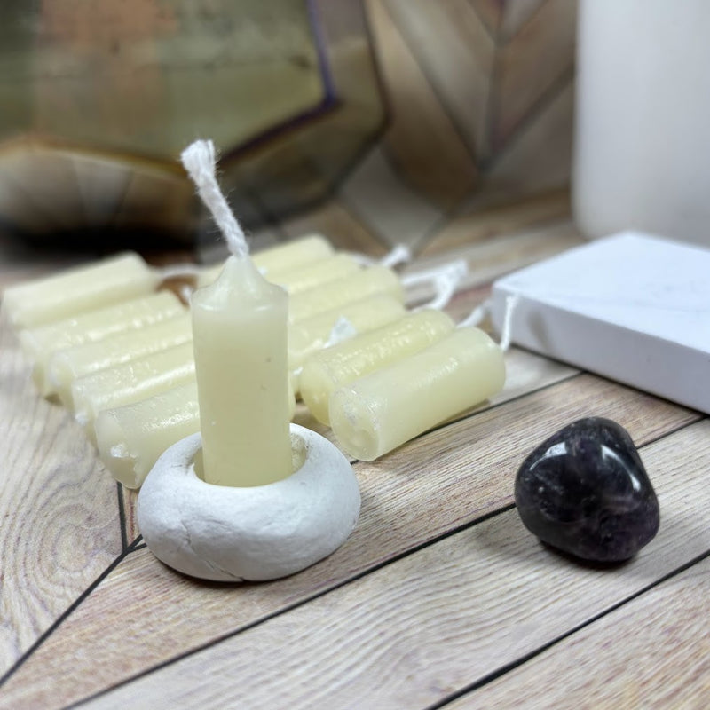 15-Minute Candle Meditation with Amethyst Unlit Candle