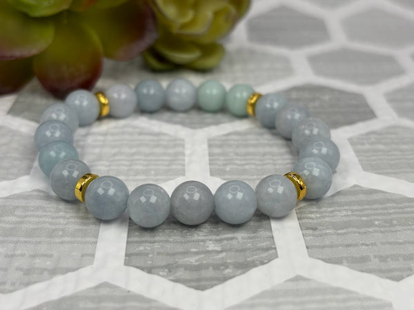 Aquamarine Crystal Bracelet Handmade