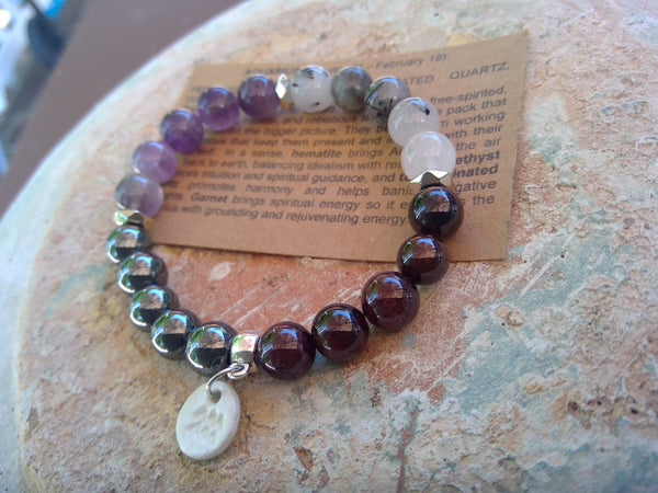 Aquarius Crystal Bracelet left view