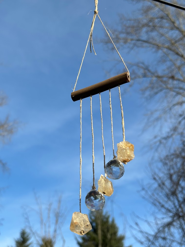 Asymmetrical Citrine Raw Crystal Sun Catcher