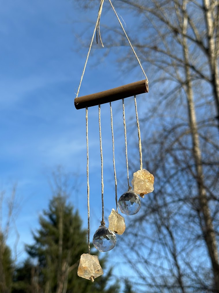 Asymmetrical Citrine Raw Crystal Sun Catcher