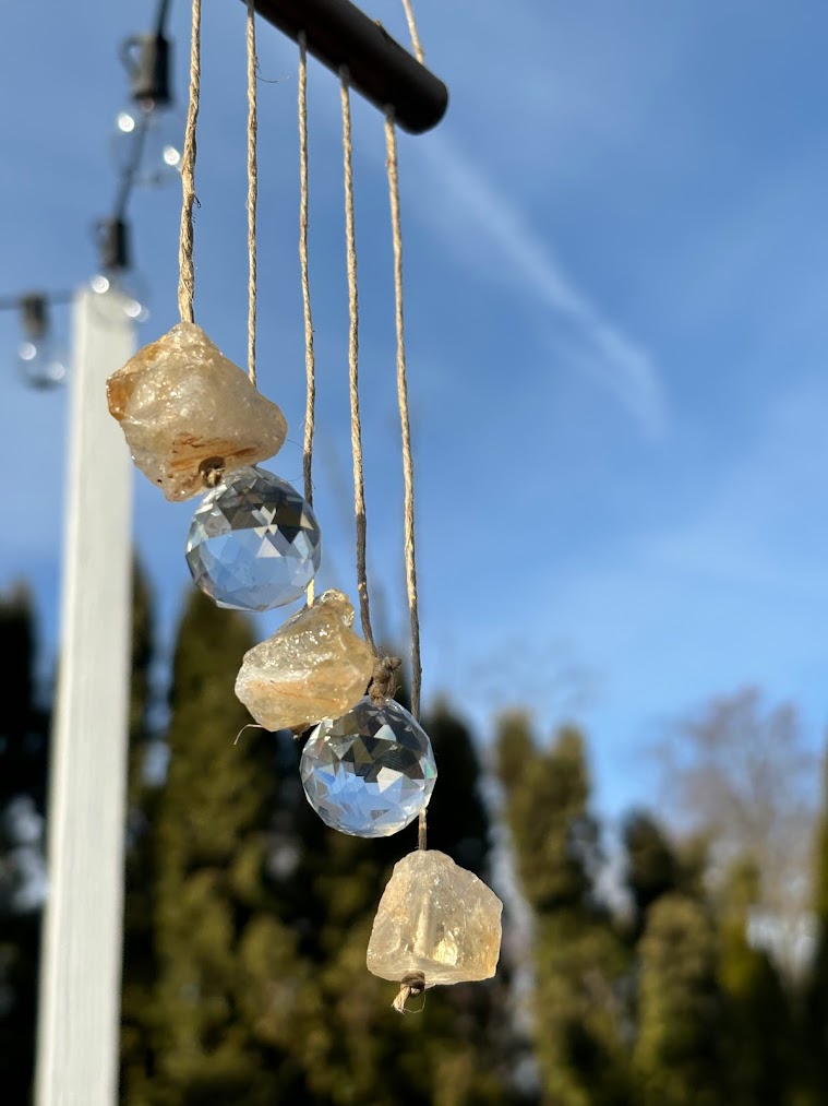 Asymmetrical Citrine Raw Crystal Sun Catcher