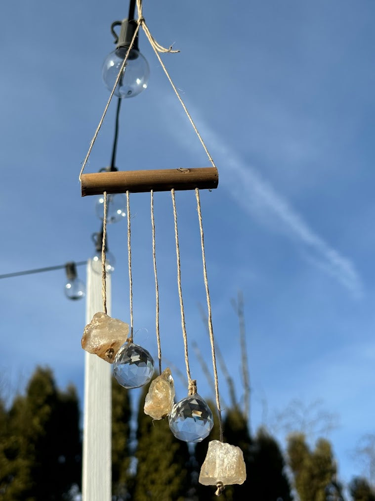 Asymmetrical Citrine Raw Crystal Sun Catcher