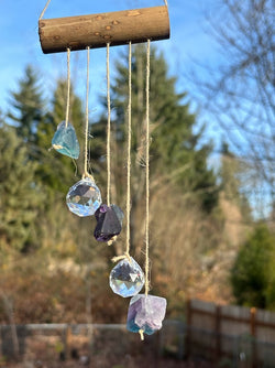 Asymmetrical Fluorite Raw Crystal Sun Catcher