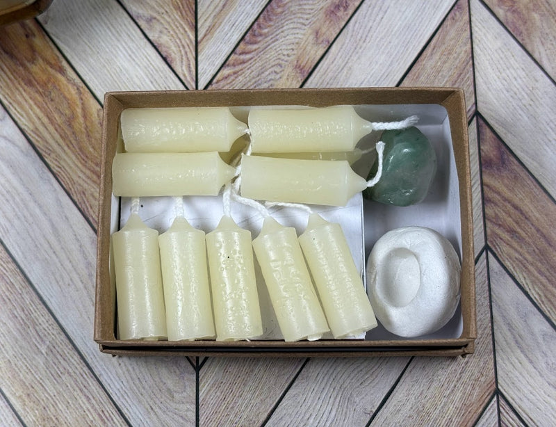 15-Minute Candle Meditation with Aventurine kit in a Box