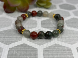 Bloodstone Crystal Bracelet Handmade