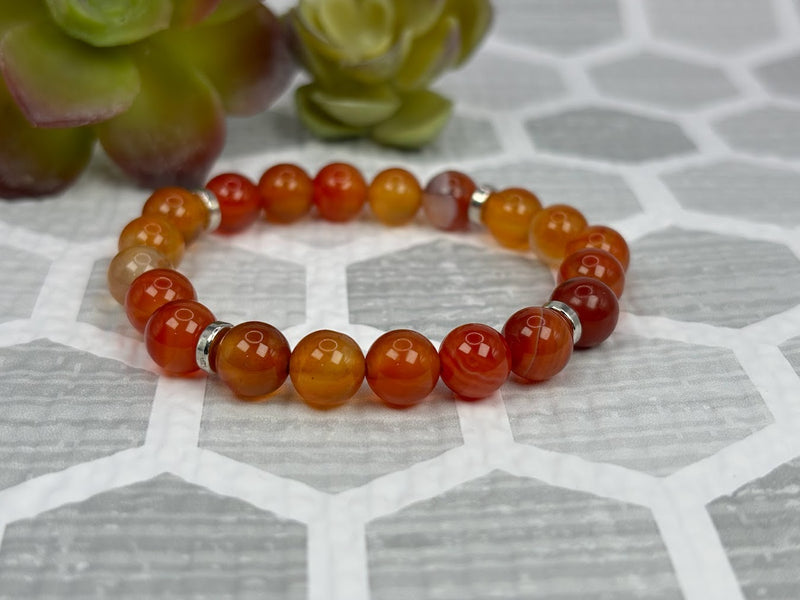 Carnelian Crystal Bracelet Handmade 