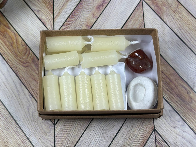 15-Minute Candle Meditation with Carnelian Kit in a Box