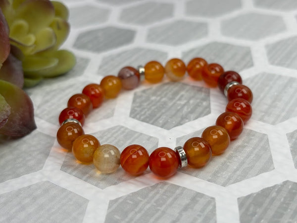 Carnelian Crystal Bracelet Handmade  Left