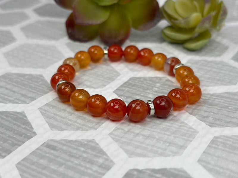 Carnelian Crystal Bracelet Handmade  Right