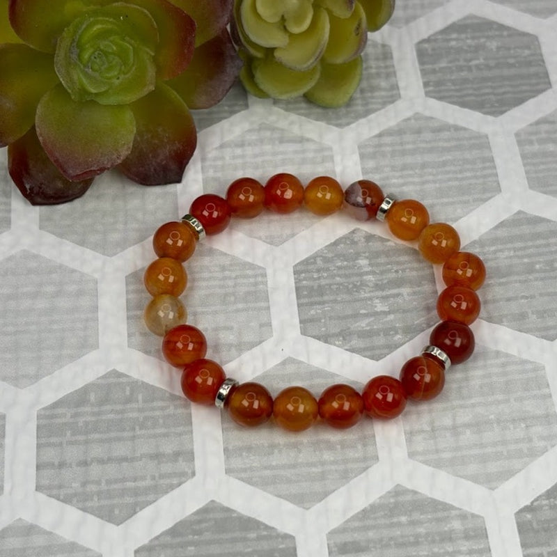 Carnelian Crystal Bracelet Handmade  Top