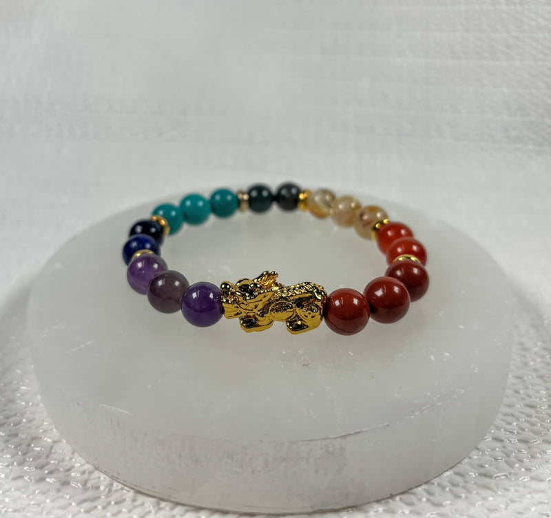 Pixiu Chakra Crystal Bracelet Side