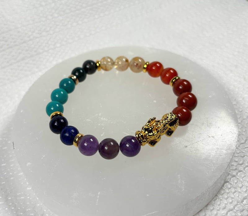 Pixiu Chakra Crystal Bracelet Right