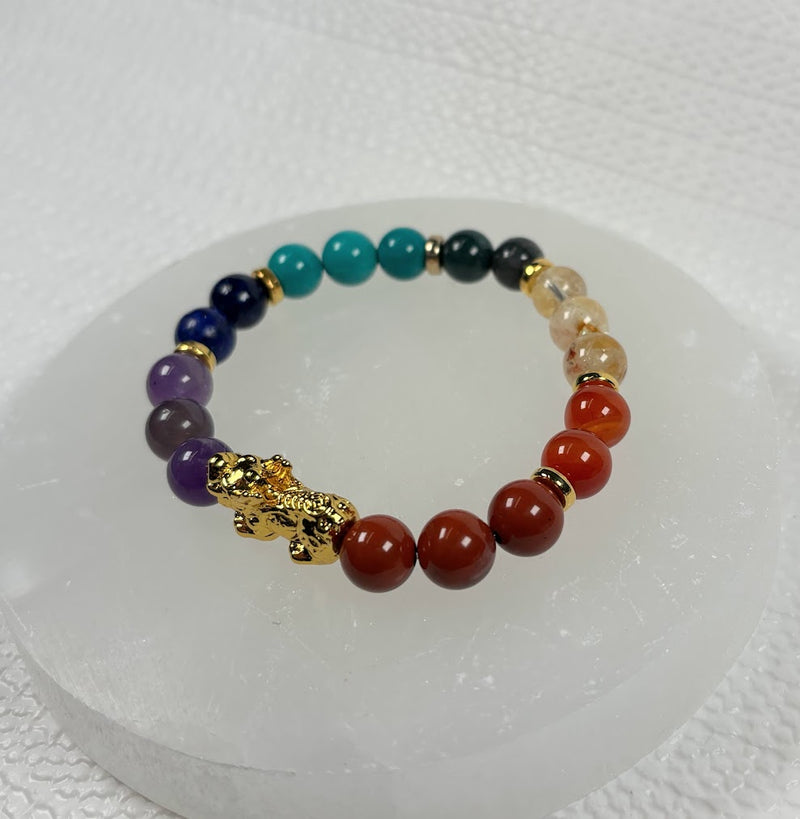 Pixiu Chakra Crystal Bracelet Left