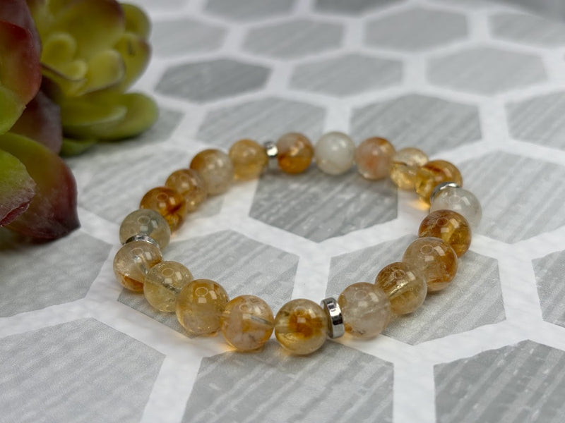 Citrine Crystal Bracelet Handmade Left