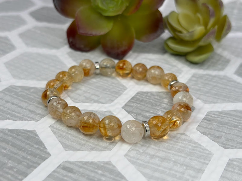 Citrine Crystal Bracelet Handmade Right