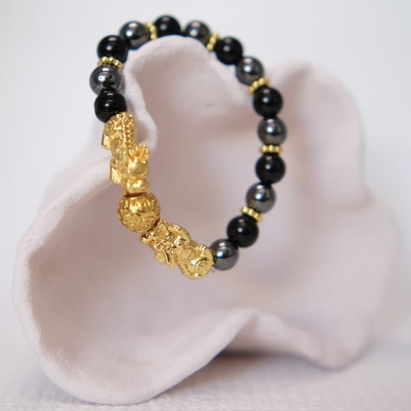 Double Pixiu Protection Bracelet