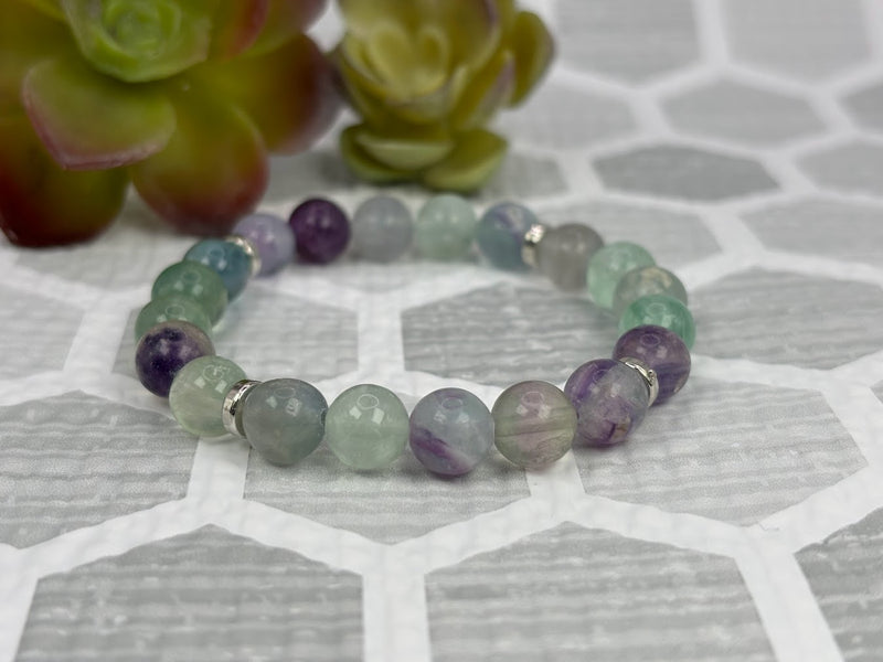 Fluorite Crystal Bracelet Handmade