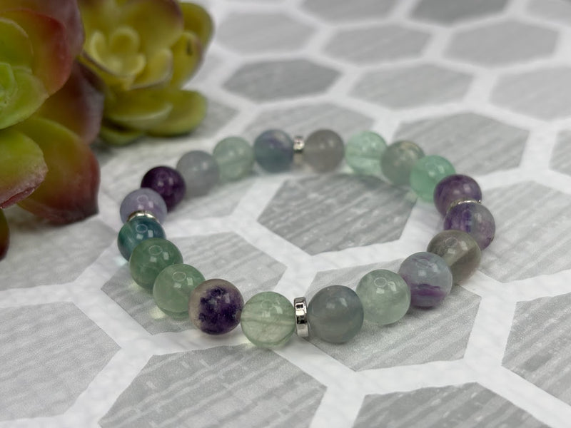 Fluorite Crystal Bracelet Handmade