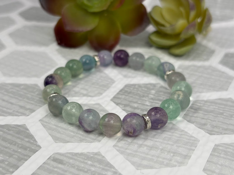 Fluorite Crystal Bracelet Handmade