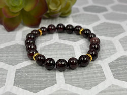 Garnet Crystal Bracelet Handmade 