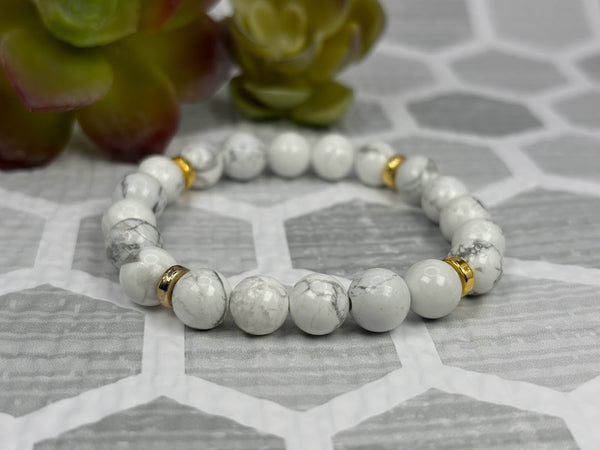 Howlite Crystal Bracelet Handmade