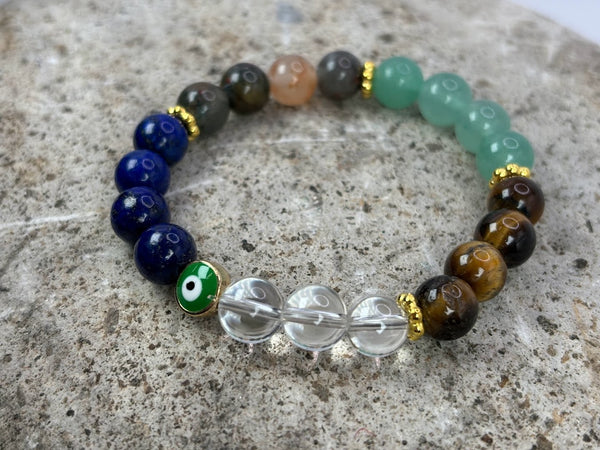 Illness and Health Protection with Evil Eye Crystal Bracelet Left