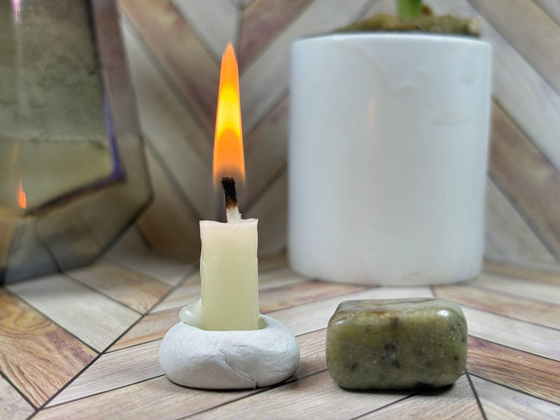 Mini Candle with jade