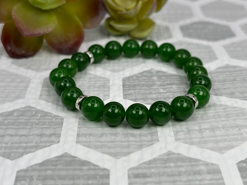 Jade Crystal Bracelet Handmade