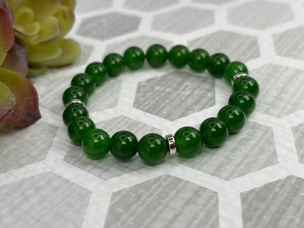 Jade Crystal Bracelet Handmade Left