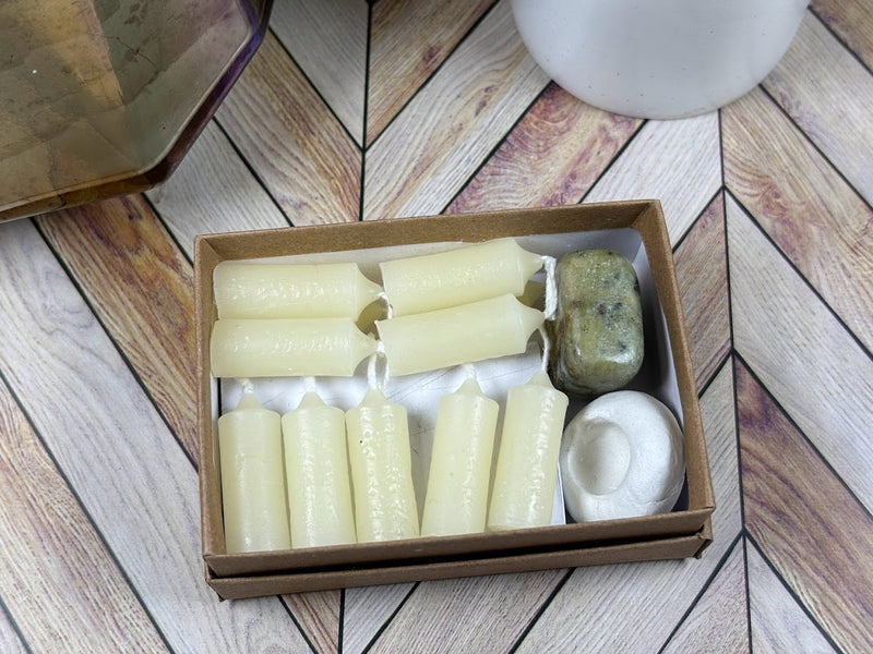 15-Minute Candle Meditation with Jade Kit in a boc