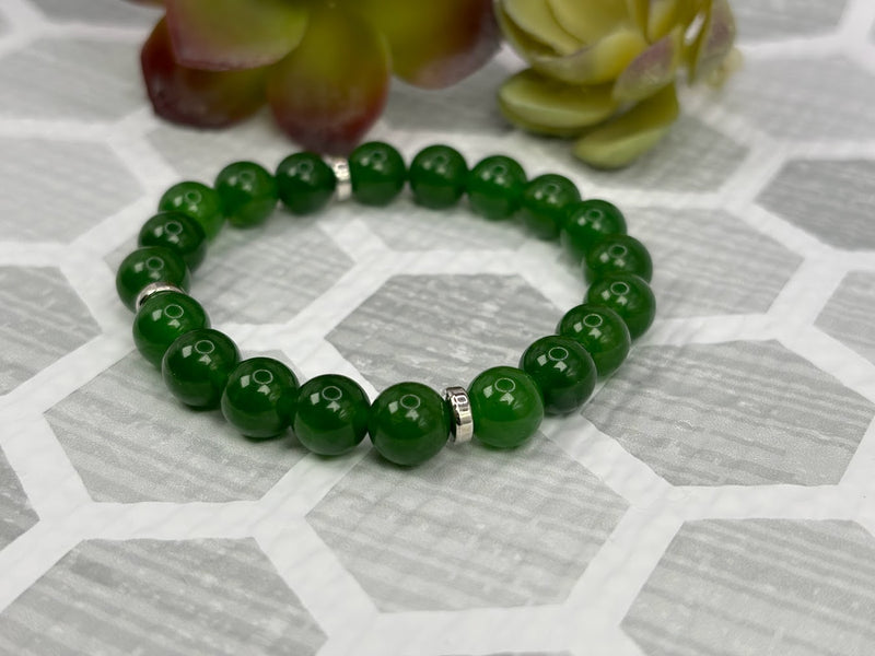 Jade Crystal Bracelet Handmade Right