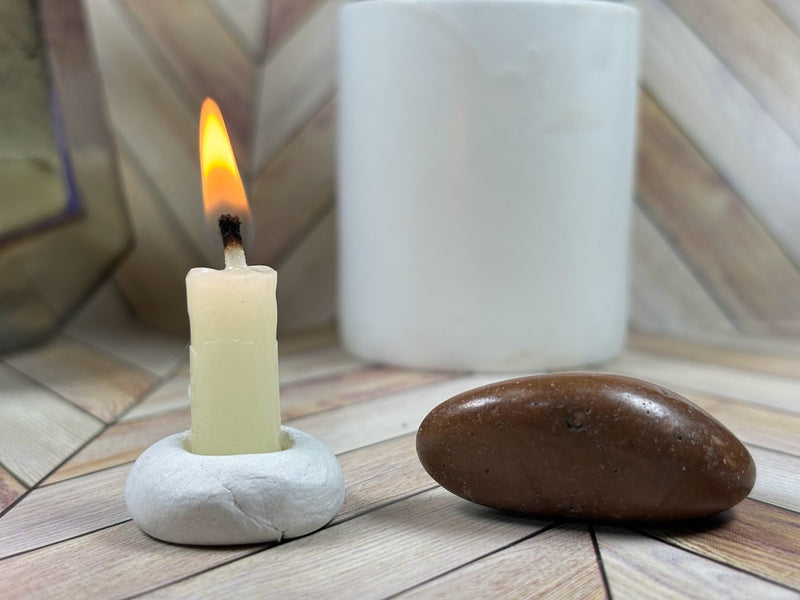 Mini Candle with red jasper 