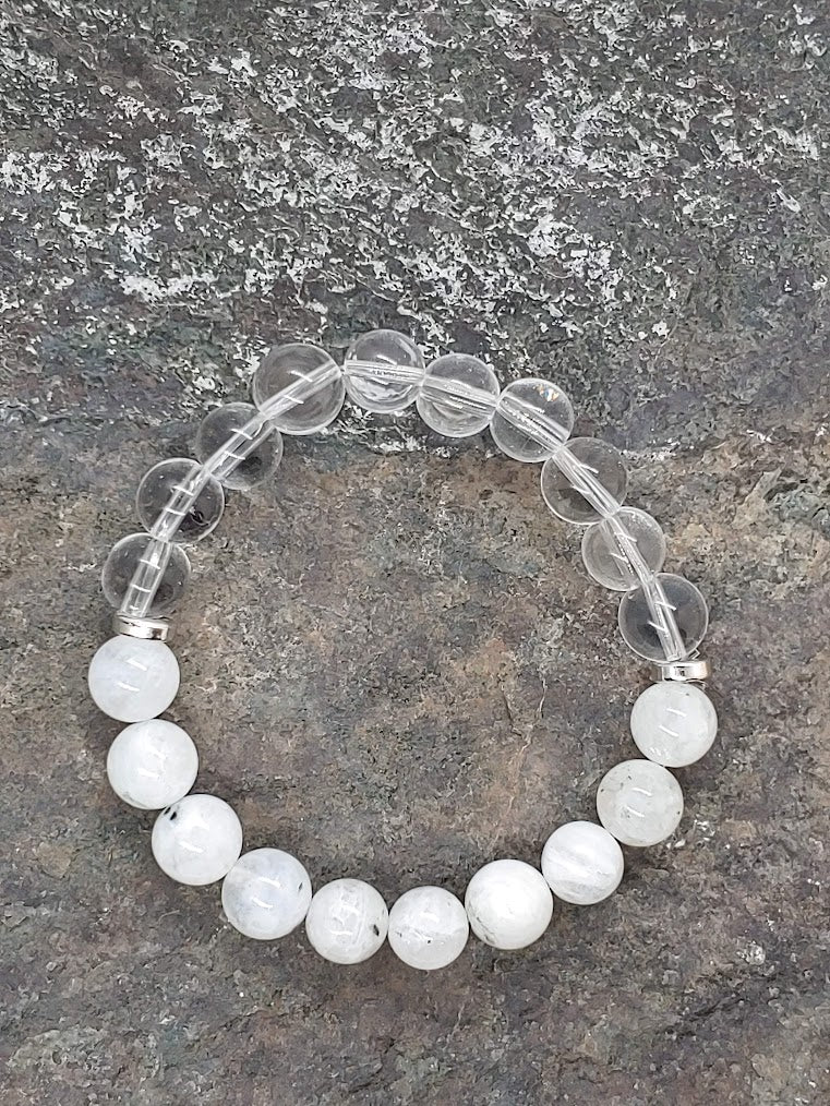 Birthstone Crystal Bracelet for June with Moonstone  Zoom Out