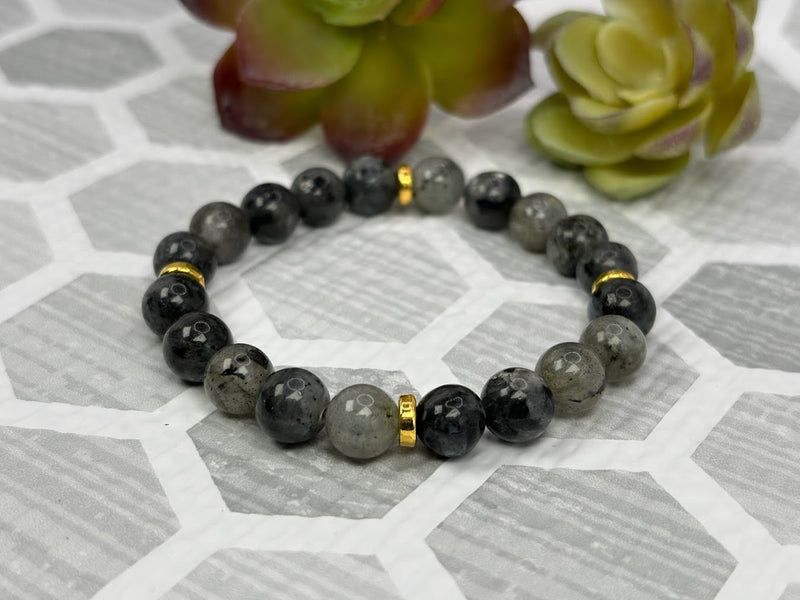 Labradorite Crystal Bracelet Handmade Right