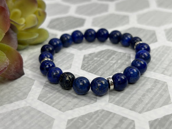 Lapis Lazuli Crystal Bracelet Handmade Left