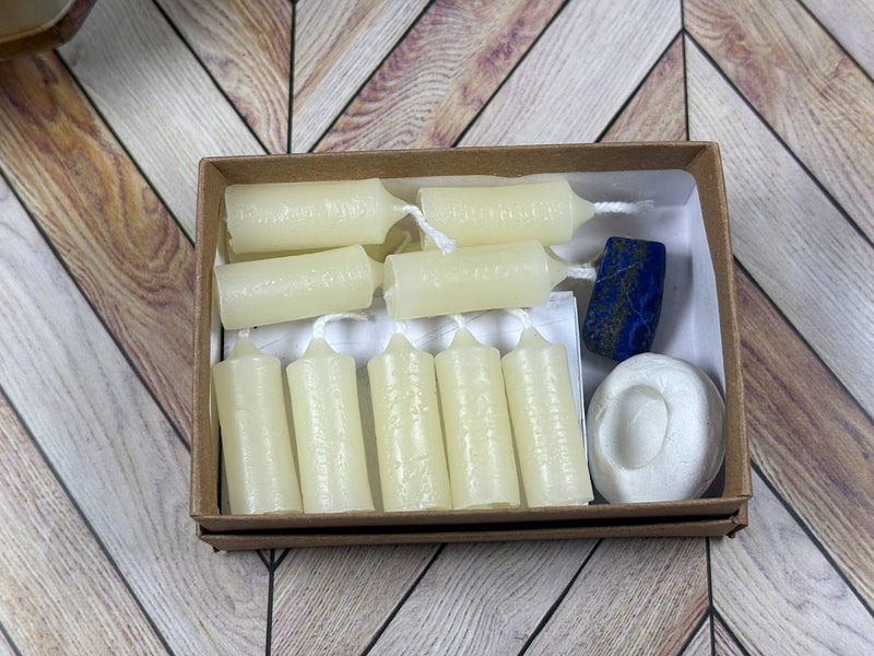 15-Minute Candle Meditation with  Lapis Lazuli Kit in a Box