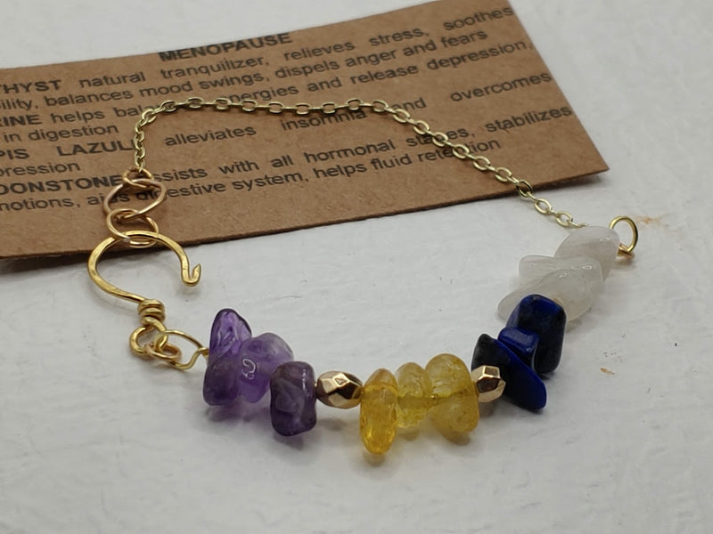 Menopause Crystal Chain Bracelet Right