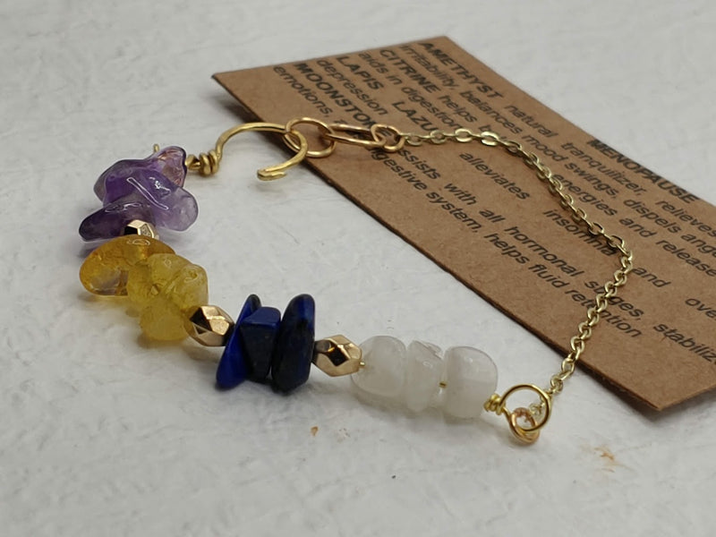 Menopause Crystal Chain Bracelet Left