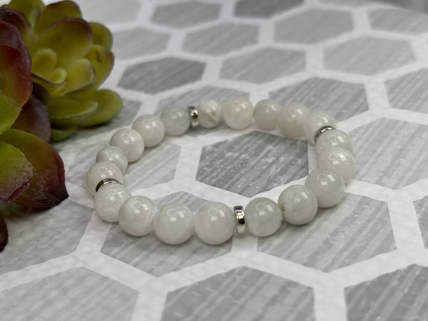 Moonstone Crystal Bracelet Handmade Left