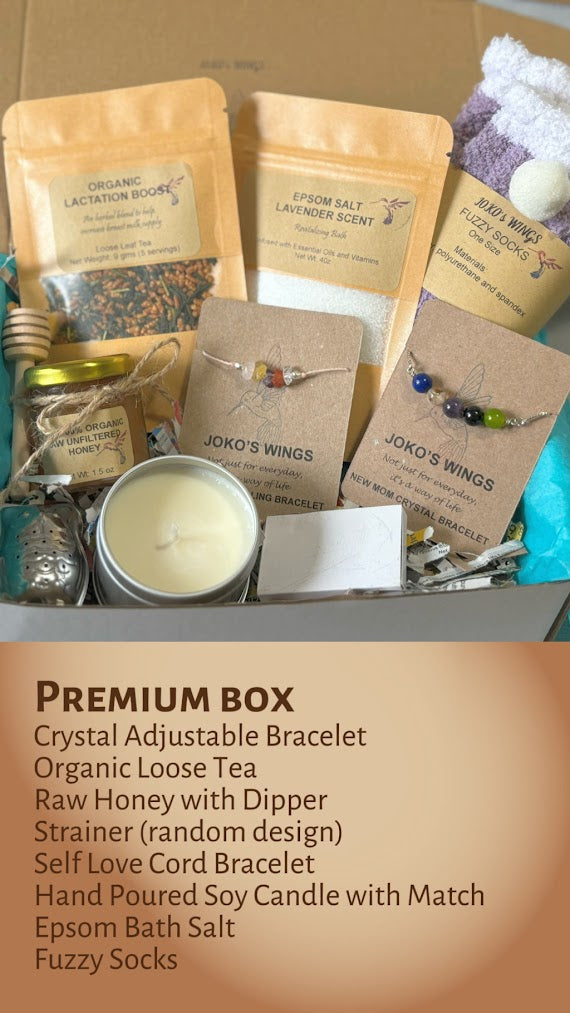 New Mom Tea Gift Box Premium Box with description