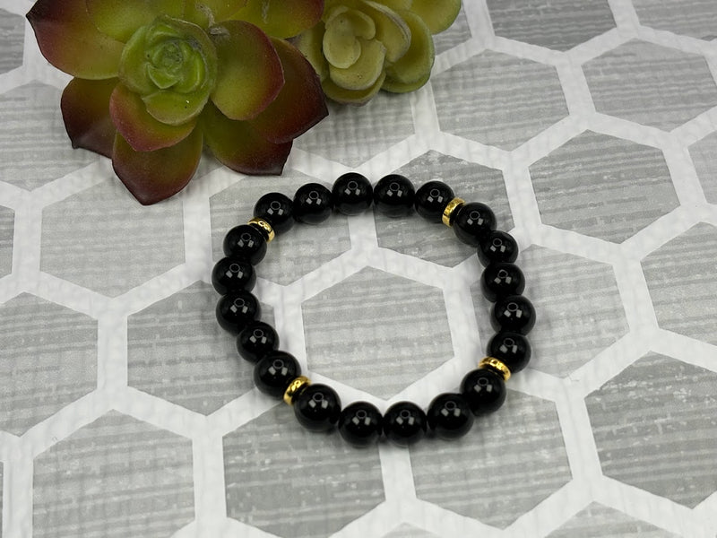 Obsidian Crystal Bracelet Handmade Top