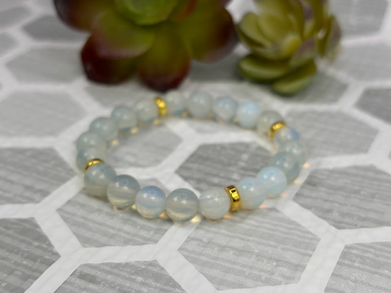 Opal Crystal Bracelet Handmade Right