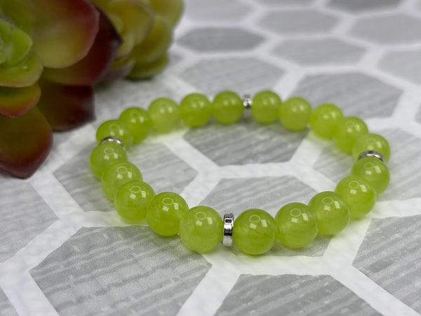 Peridot Crystal Bracelet Handmade Left